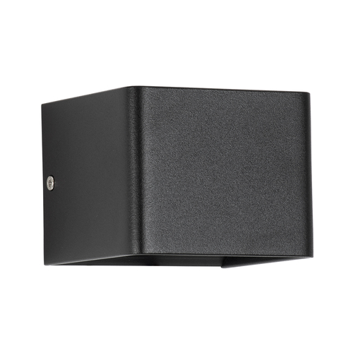 GLOBOSTAR® CIRCOA 60535 Μοντέρνο Φωτιστικό Τοίχου - Απλίκα LED 10W 1056lm 60° AC 220-240V IP44 Θερμό Λευκό 2700K - Bridgelux COB Chip & TÜV SÜD Driver - Μαύρο Ματ - Μ10 x Π8 x Υ10cm - 5 Χρόνια Εγγύηση