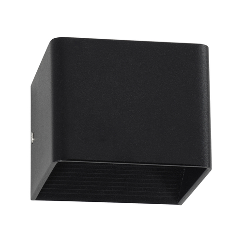 GLOBOSTAR® CIRCOA 60535 Μοντέρνο Φωτιστικό Τοίχου - Απλίκα LED 10W 1056lm 60° AC 220-240V IP44 Θερμό Λευκό 2700K - Bridgelux COB Chip & TÜV SÜD Driver - Μαύρο Ματ - Μ10 x Π8 x Υ10cm - 5 Χρόνια Εγγύηση