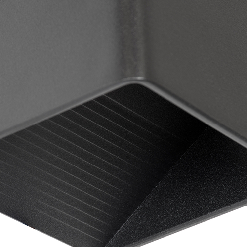 GLOBOSTAR® CIRCOA 60535 Μοντέρνο Φωτιστικό Τοίχου - Απλίκα LED 10W 1056lm 60° AC 220-240V IP44 Θερμό Λευκό 2700K - Bridgelux COB Chip & TÜV SÜD Driver - Μαύρο Ματ - Μ10 x Π8 x Υ10cm - 5 Χρόνια Εγγύηση