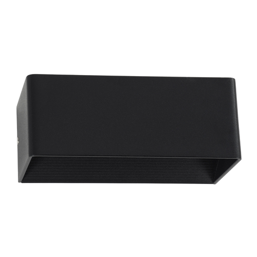 GLOBOSTAR® CIRCOA 60544 Μοντέρνο Φωτιστικό Τοίχου - Απλίκα LED 10W 1080lm 60° AC 220-240V IP44 Θερμό Λευκό 2700K - Bridgelux COB Chip & TÜV SÜD Driver - Μαύρο Ματ - Μ20 x Π8 x Υ10cm - 5 Χρόνια Εγγύηση