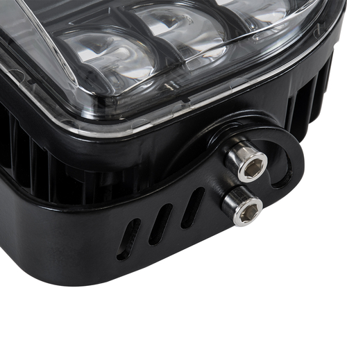 GloboStar® 85423 E9 Mark Forklift Safety Lights - Φώτα Προειδοποίησης & Διαγράμμισης Ασφαλείας για Περονοφόρα - Κλάρκ LED 24W DC 9-80V Αδιάβροχο IP67 Κόκκινο Μ14 x Π14.5 x Υ6cm