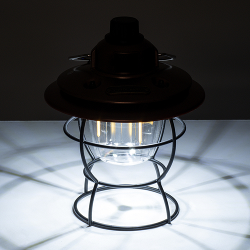 GloboStar® 85697 Αυτόνομο Φανάρι Camping LED 4W USB 2.0 με Επαναφορτιζόμενη Μπαταρία 1 x 18650 2000mAh Li-ion Power Bank IP20 Dimmable Καφέ με Διάφανο Γυαλί CCT Εναλλαγή Φωτισμού μέσω On/Off All In One Ψυχρό 6000K+Φυσικό 4500K+Θερμό 2700K Φ13.5 x Υ17.5cm