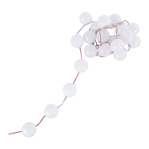 GloboStar® 90259 Digital Pixel Addressable Facade Module Chain String with 20 Spots - Ψηφιακή Αλυσίδα Γιρλάντα με 20 Σποτ LED SMD 3535 15W 20LED 20PIXEL SPI/TTL Protocol IC UCS512B 1200lm 240° DC 12V IP67 Θερμό Λευκό 2700K - Λευκό Σώμα - Μ200 x Π5 x Υ5cm