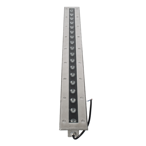 GLOBOSTAR® UNDERGROUND-REMVI 90194-Y Χωνευτό Φωτιστικό Wall Washer Δαπέδου LED 18W 1440lm 10° DC 24V Αδιάβροχο IP68 2200K DMX512 Dimmable - Ανοξείδωτο Ατσάλι 304 - Μ100 x Π9 x Υ7.2cm / Μ98.2 x Π7.6cm - 3 Χρόνια Εγγύηση