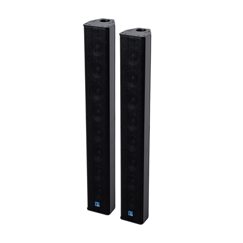 GloboStar® FDB K803 98024 PA Speaker - Παθητικό Ηχείο Column Κολωνάτο Επιτοίχιο & Επιδαπέδιο 8Ω - 200W RMS (800W Peak) - 8 x 3 Inches Mid & HF - IP20 - Μαύρο - Μ10 x Π11 x Υ75cm - Ζεύγος
