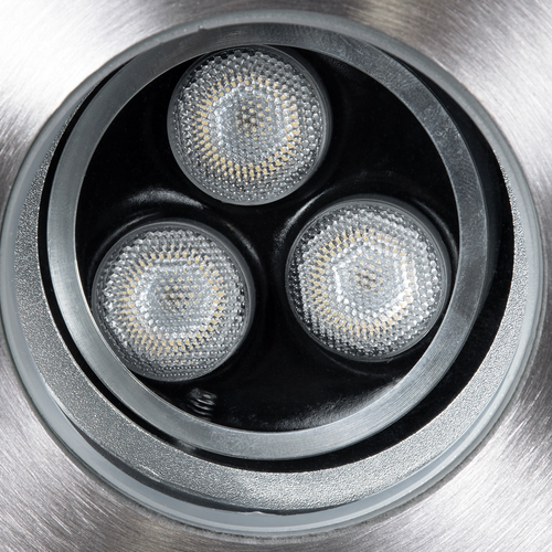 GloboStar® UNDERWATER-LUNTA 90403 Υποβρύχιο Χωνευτό Κινούμενο Φωτιστικό Σποτ Ειδικό για Σιντριβάνια LED 12W 1020lm 60° DC 24V Αδιάβροχο IP68 Φ12 x Υ13cm RGBW DMX512 - Ανοξείδωτο Ατσάλι - 3 Years Warranty