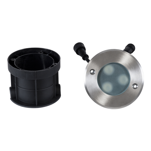 GloboStar® UNDERWATER-GUNE 90406 Υποβρύχιο Χωνευτό Φωτιστικό Σποτ Ειδικό για Σιντριβάνια LED 12W 1020lm 60° DC 24V Αδιάβροχο IP68 Φ10 x Υ7.5cm RGBW DMX512 - Ανοξείδωτο Ατσάλι - 3 Years Warranty