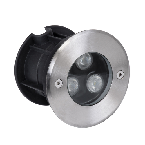 GLOBOSTAR® UNDERWATER-HUNI 90416 Υποβρύχιο Χωνευτό Σποτ για Σιντριβάνια/Πισίνες LED 3W 255lm 30° DC 24V Αδιάβροχο IP68 RGBW DMX512 Dimmable - Ανοξείδωτο Ατσάλι 304 - Φ10 x Υ7.5cm - Q9.5 - 3 Χρόνια Εγγύηση