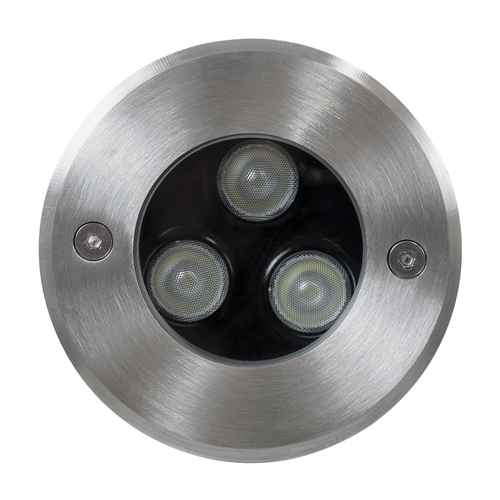 GLOBOSTAR® UNDERWATER-HUNI 90416 Υποβρύχιο Χωνευτό Σποτ για Σιντριβάνια/Πισίνες LED 3W 255lm 30° DC 24V Αδιάβροχο IP68 RGBW DMX512 Dimmable - Ανοξείδωτο Ατσάλι 304 - Φ10 x Υ7.5cm - Q9.5 - 3 Χρόνια Εγγύηση