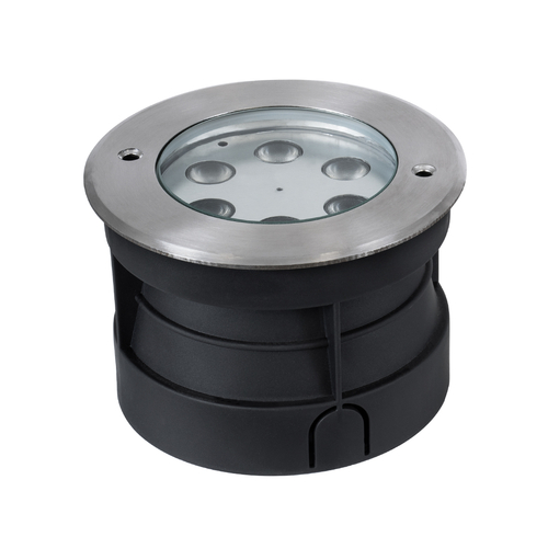 GLOBOSTAR® UNDERWATER-YUNI 90418 Υποβρύχιο Χωνευτό Σποτ για Σιντριβάνια/Πισίνες LED 6W 600lm 30° DC 24V Αδιάβροχο IP68 Ψυχρό Λευκό 6000K Dimmable - Ανοξείδωτο Ατσάλι 304 - Φ15 x Υ10cm - Q14cm - 3 Χρόνια Εγγύηση