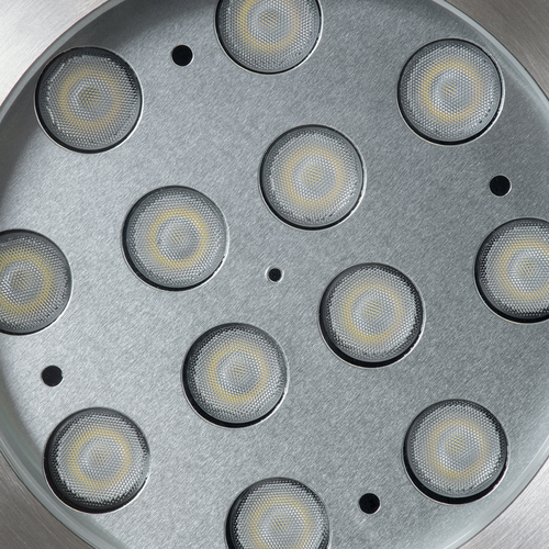 GLOBOSTAR® UNDERWATER-TUNI 90421 Υποβρύχιο Χωνευτό Σποτ για Σιντριβάνια/Πισίνες LED 12W 1200lm 30° DC 24V Αδιάβροχο IP68 Ψυχρό Λευκό 6000K Dimmable - Ανοξείδωτο Ατσάλι 304 - Φ18 x Υ11cm - Q17.5 - 3 Χρόνια Εγγύηση