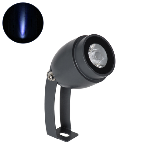 GloboStar® TREELIGHT-TREEGAL 90463 Σποτ Φωτισμού Ειδικό για Φυτά - Δέντρα με Βάση Μπετού & Κορμού LED 3W 315lm 15° DC 24V Αδιάβροχο IP65 Φ5 x Υ14.7cm Μπλε - Γκρι Ανθρακί - 3 Years Warranty