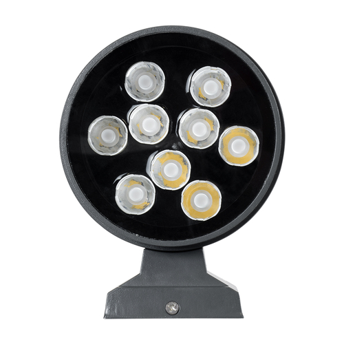 GLOBOSTAR® WALLLIGHT-GONA 90484 Μοντέρνο Φωτιστικό Τοίχου - Απλίκα LED 24W 2280lm 5° DC 24V Αδιάβροχο IP67 Φυσικό Λευκό 4500K - CREE COB Chip & TÜV SÜD Driver - Γκρι Ανθρακί Ματ - Μ13 x Π16.5 x Υ5cm - 3 Χρόνια Εγγύηση