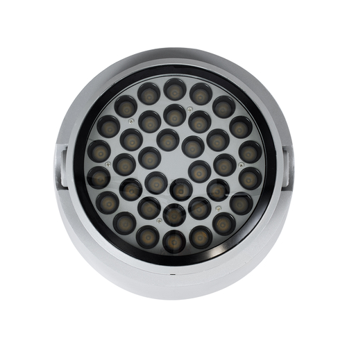 GLOBOSTAR® FLOODRANA 90491 Κινούμενος Προβολέας Σποτ Wall Washer LED 60W 5400lm 5° DC 24V Αδιάβροχο IP67 Θερμό Λευκό 2700K Dimmable - Bridgelux SMD Chip - Γκρι - Μ30 x Π30 x Υ21cm - 3 Χρόνια Εγγύηση