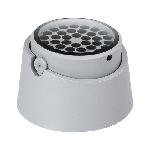 GloboStar® FLOOD-RANA 90492 Κινούμενος Προβολέας - Σποτ Φωτισμού Wall Washer για Φωτισμό Κτιρίων LED 60W 5700lm 5° DC 24V Αδιάβροχο IP67 Φ30 x Υ21cm Φυσικό Λευκό 4500K - Γκρι - 3 Years Warranty