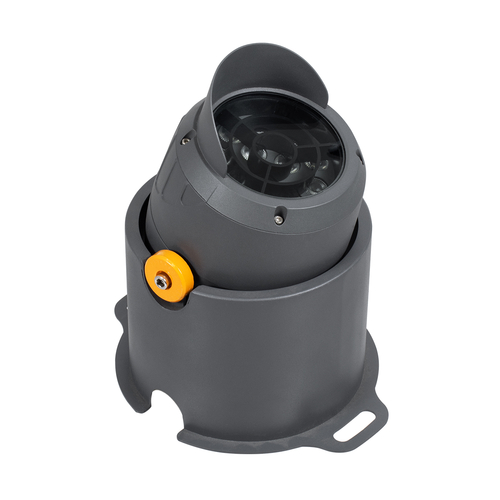 GloboStar® FLOOD-SIMA 90494 Κινούμενος Προβολέας - Σποτ Φωτισμού Wall Washer με Αντιθαμβωτική Γρίλια για Φωτισμό Κτιρίων LED 24W 2040lm 30° DC 24V Αδιάβροχο IP67 Μ14.5 x Π24.2 x Υ22.5cm RGBW DMX512 - Γκρι Ανθρακί - 3 Years Warranty