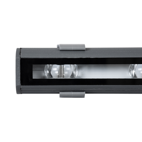 GLOBOSTAR® WINDOWBARI 90539 Φωτιστικό Ανάδειξης Παραθύρων LED 12W 960lm 8° x 180° DC 24V Αδιάβροχο IP67 Μπλε Dimmable - CREE XPE Chip - Γκρι Ανθρακί - Μ30 x Π4 x Υ3.5cm - 3 Χρόνια Εγγύηση