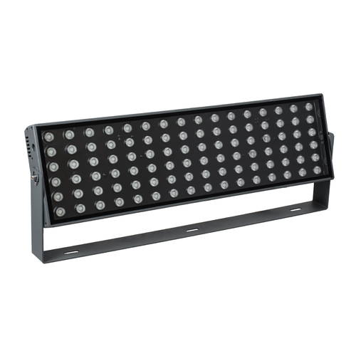 GLOBOSTAR® FLOODZANA 90561 Προβολέας Σποτ Wall Washer LED 200W 16000lm 30° DC 24V Αδιάβροχο IP65 Πολύχρωμο RGBW Dimmable DMX512 - Bridgelux SMD Chip - Γκρι Ανθρακί - Μ70 x Π29 x Υ10cm - 3 Χρόνια Εγγύηση
