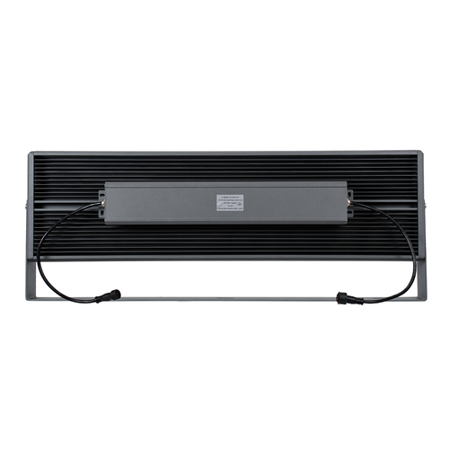 GLOBOSTAR® FLOODZANA 90561 Προβολέας Σποτ Wall Washer LED 200W 16000lm 30° DC 24V Αδιάβροχο IP65 Πολύχρωμο RGBW Dimmable DMX512 - Bridgelux SMD Chip - Γκρι Ανθρακί - Μ70 x Π29 x Υ10cm - 3 Χρόνια Εγγύηση