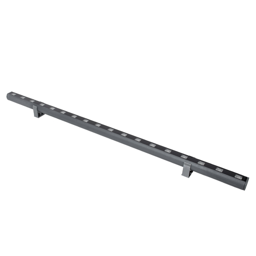 GLOBOSTAR® WASHERPANDA 90579 Μπάρα Φωτισμού Wall Washer LED 18W 1980lm 15° DC 24V Αδιάβροχο IP65 Θερμό Λευκό 2700K Dimmable - Bridgelux SMD Chip - Γκρι Ανθρακί - Μ100 x Π4 x Υ3.5cm - 3 Χρόνια Εγγύηση