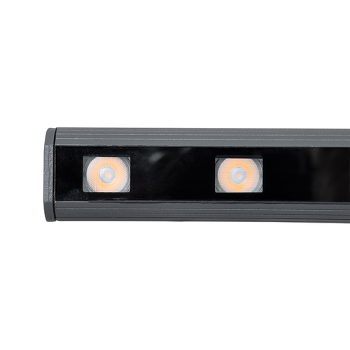 GLOBOSTAR® WASHERPANDA 90579 Μπάρα Φωτισμού Wall Washer LED 18W 1980lm 15° DC 24V Αδιάβροχο IP65 Θερμό Λευκό 2700K Dimmable - Bridgelux SMD Chip - Γκρι Ανθρακί - Μ100 x Π4 x Υ3.5cm - 3 Χρόνια Εγγύηση