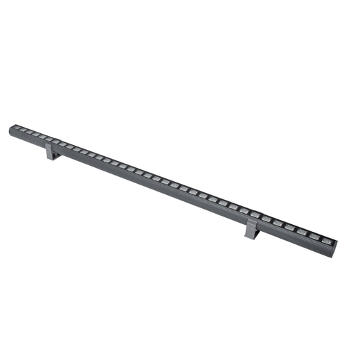 GLOBOSTAR® WASHERPANDA 90583 Μπάρα Φωτισμού Wall Washer LED 36W 3960lm 15° DC 24V Αδιάβροχο IP67 Θερμό Λευκό 2700K Dimmable - Bridgelux SMD Chip - Γκρι Ανθρακί - Μ100 x Π4 x Υ3.5cm - 3 Χρόνια Εγγύηση