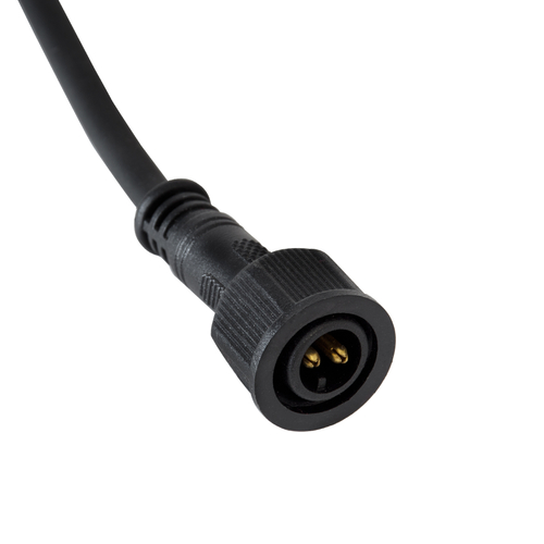 GLOBOSTAR® WWCONNECTOR 90715 2 Pin Σύνδεσμος Τροφοδοσίας για Wall Washers & Προβολείς με Είσοδο 2 x 0.5mm2 & Έξοδο 1 x Αρσενικό Βύσμα Αδιάβροχο IP65 - Μαύρο - Μ21 x Π2 x Υ2cm