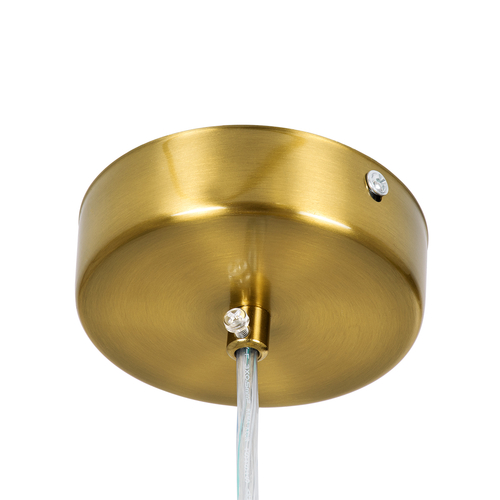 GLOBOSTAR® BARON 60887 Μοντέρνο Κρεμαστό Φωτιστικό Οροφής LED 24W 2880lm 120° AC 220-240V IP20 Ρυθμιζόμενο Λευκό CCT με On/Off 2700K/4500K/6000K - Lumileds SMD Chip - Χρυσό - Μ40 x Π40 x Υ10cm - 3 Χρόνια Εγγύηση