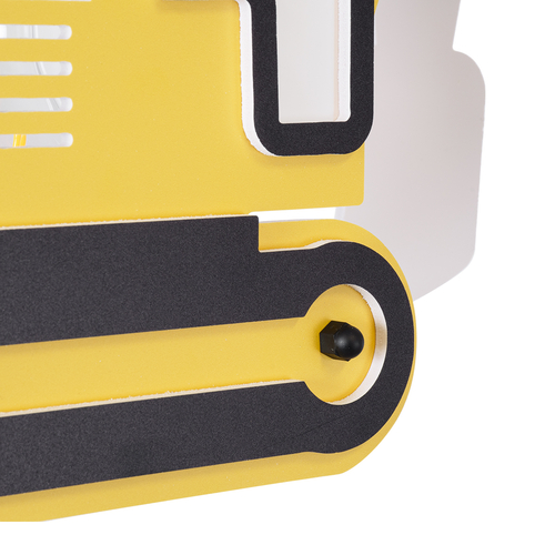 GLOBOSTAR® EXCAVATOR 61579 Παιδικό Κρεμαστό Φωτιστικό Οροφής με Ντουί 1 x E27 AC 220-240V IP20 - Κίτρινο & Μαύρο - Μ45 x Π15.5 x Υ27cm