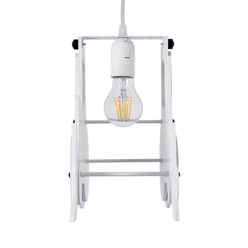 GLOBOSTAR® TRACTOR 61580 Παιδικό Κρεμαστό Φωτιστικό Οροφής με Ντουί 1 x E27 AC 220-240V IP20 - Πολύχρωμο - Μ40 x Π15.5 x Υ26.5cm