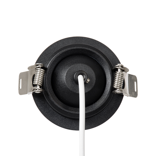 GLOBOSTAR® DALE 60371 Χωνευτό Κινούμενο Downlight Σποτ LED 5W 500lm 36° AC 220-240V IP20 Θερμό Λευκό 2700K - Bridgelux COB Chip & TÜV SÜD Driver - Μαύρο Ματ - Μ6.8 x Π6.8 x Υ10cm / Q5.5cm - 5 Χρόνια Εγγύηση