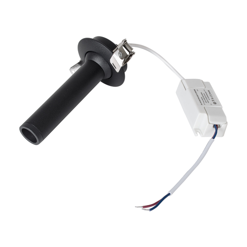 GLOBOSTAR® DALE 60371 Χωνευτό Κινούμενο Downlight Σποτ LED 5W 500lm 36° AC 220-240V IP20 Θερμό Λευκό 2700K - Bridgelux COB Chip & TÜV SÜD Driver - Μαύρο Ματ - Μ6.8 x Π6.8 x Υ10cm / Q5.5cm - 5 Χρόνια Εγγύηση