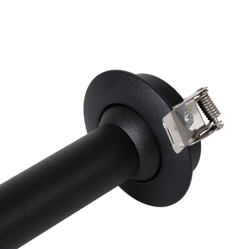 GLOBOSTAR® DALE 60373 Χωνευτό Κινούμενο Downlight Σποτ LED 5W 500lm 36° AC 220-240V IP20 Θερμό Λευκό 2700K - Bridgelux COB Chip & TÜV SÜD Driver - Μαύρο Ματ - Μ6.4 x Π6.4 x Υ30cm / Q5.5cm - 5 Χρόνια Εγγύηση