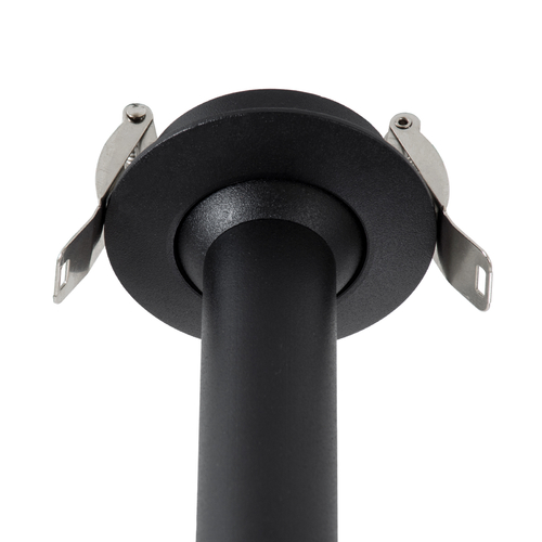 GLOBOSTAR® DALE 60373 Χωνευτό Κινούμενο Downlight Σποτ LED 5W 500lm 36° AC 220-240V IP20 Θερμό Λευκό 2700K - Bridgelux COB Chip & TÜV SÜD Driver - Μαύρο Ματ - Μ6.4 x Π6.4 x Υ30cm / Q5.5cm - 5 Χρόνια Εγγύηση