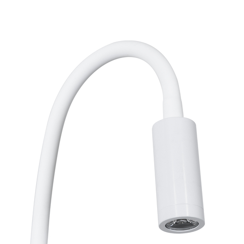 GLOBOSTAR® GOOSE 60881 Μοντέρνο Φωτιστικό Τοίχου - Απλίκα Ξενοδοχείου Reading Light με Φορτιστή USB 3A LED 6W 600lm 36° & 360° AC 220-240V IP20 Φυσικό Λευκό 4500K - CREE XPE & Lumileds SMD Chip & TÜV SÜD Driver - Λευκό Ματ - Μ15.5 x Π15 x Υ30.5cm - 3 Χρόνια Εγγύηση