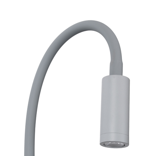 GLOBOSTAR® GOOSE 60882 Μοντέρνο Φωτιστικό Τοίχου - Απλίκα Ξενοδοχείου Reading Light με Φορτιστή USB 3A LED 6W 600lm 36° & 360° AC 220-240V IP20 Φυσικό Λευκό 4500K - CREE XPE & Lumileds SMD Chip & TÜV SÜD Driver - Γκρι Ανθρακί Ματ - Μ15.5 x Π15 x Υ30.5cm - 3 Χρόνια Εγγύηση