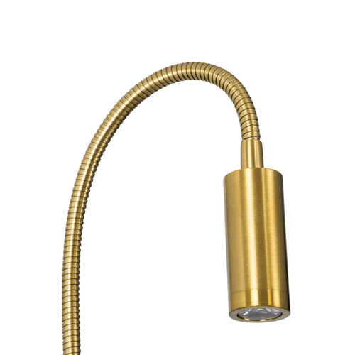 GLOBOSTAR® GOOSE 60885 Μοντέρνο Φωτιστικό Τοίχου - Απλίκα Ξενοδοχείου Reading Light με Φορτιστή USB 3A LED 6W 600lm 36° & 360° AC 220-240V IP20 Φυσικό Λευκό 4500K - CREE XPE & Lumileds SMD Chip & TÜV SÜD Driver - Χρυσό Πλατίνα - Μ15.5 x Π15 x Υ30.5cm - 3 Χρόνια Εγγύηση