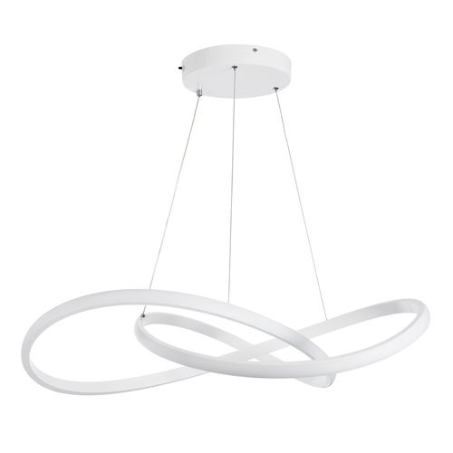 GLOBOSTAR® DEXTER 60914 Μοντέρνο Κρεμαστό Φωτιστικό Οροφής LED 90W 10080lm 300° AC 220-240V IP20 Ρυθμιζόμενο Λευκό CCT με Χειριστήριο από 2700K έως 6000K Dimmable - Lumileds SMD Chip - Λευκό Ματ - Μ73 x Π73 x Υ16cm - 3 Χρόνια Εγγύηση