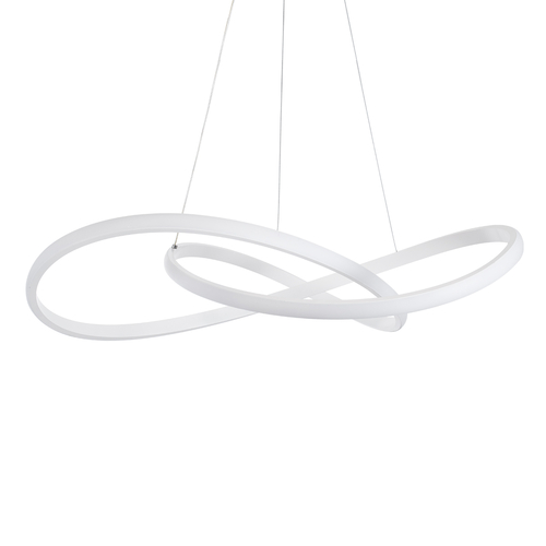 GLOBOSTAR® DEXTER 60914 Μοντέρνο Κρεμαστό Φωτιστικό Οροφής LED 90W 10080lm 300° AC 220-240V IP20 Ρυθμιζόμενο Λευκό CCT με Χειριστήριο από 2700K έως 6000K Dimmable - Lumileds SMD Chip - Λευκό Ματ - Μ73 x Π73 x Υ16cm - 3 Χρόνια Εγγύηση