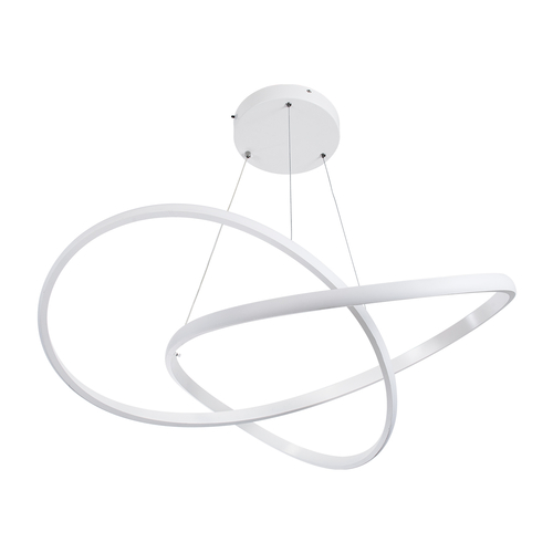 GLOBOSTAR® DEXTER 60914 Μοντέρνο Κρεμαστό Φωτιστικό Οροφής LED 90W 10080lm 300° AC 220-240V IP20 Ρυθμιζόμενο Λευκό CCT με Χειριστήριο από 2700K έως 6000K Dimmable - Lumileds SMD Chip - Λευκό Ματ - Μ73 x Π73 x Υ16cm - 3 Χρόνια Εγγύηση