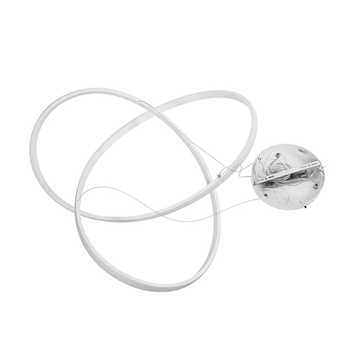 GLOBOSTAR® DEXTER 60914 Μοντέρνο Κρεμαστό Φωτιστικό Οροφής LED 90W 10080lm 300° AC 220-240V IP20 Ρυθμιζόμενο Λευκό CCT με Χειριστήριο από 2700K έως 6000K Dimmable - Lumileds SMD Chip - Λευκό Ματ - Μ73 x Π73 x Υ16cm - 3 Χρόνια Εγγύηση