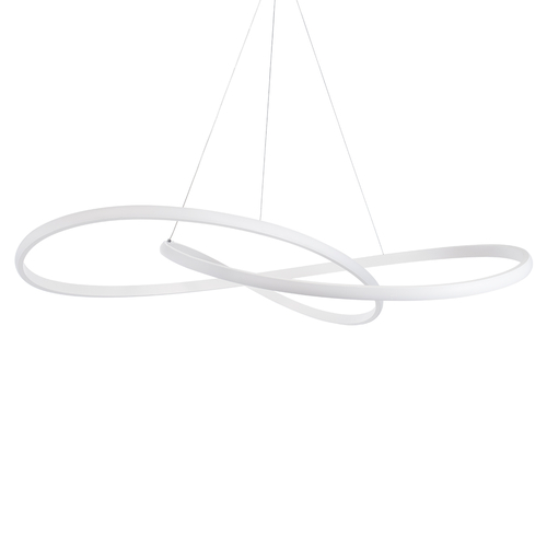 GLOBOSTAR® DEXTER 60918 Μοντέρνο Κρεμαστό Φωτιστικό Οροφής LED 120W 13440lm 300° AC 220-240V IP20 Ρυθμιζόμενο Λευκό CCT με Χειριστήριο από 2700K έως 6000K Dimmable - Lumileds SMD Chip - Λευκό Ματ - Μ103 x Π103 x Υ22cm - 3 Χρόνια Εγγύηση