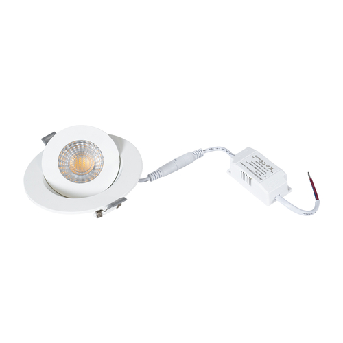 GLOBOSTAR® LEXIS JOINT 60991 Χωνευτό Κινούμενο Downlight Σποτ LED 7W 660lm 45° AC 220-240V Αδιάβροχο IP44 Θερμό Λευκό 2700K - Bridgelux SMD Chip & TÜV SÜD Driver - Λευκό Ματ - Μ12 x Π12 x Υ3.1cm / Q9cm - 5 Χρόνια Εγγύηση