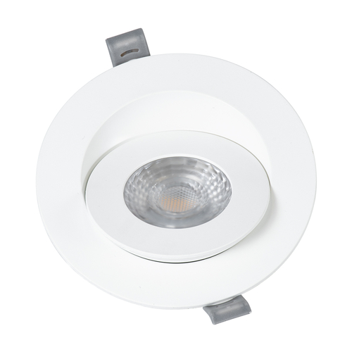 GLOBOSTAR® LEXIS JOINT 60991 Χωνευτό Κινούμενο Downlight Σποτ LED 7W 660lm 45° AC 220-240V Αδιάβροχο IP44 Θερμό Λευκό 2700K - Bridgelux SMD Chip & TÜV SÜD Driver - Λευκό Ματ - Μ12 x Π12 x Υ3.1cm / Q9cm - 5 Χρόνια Εγγύηση