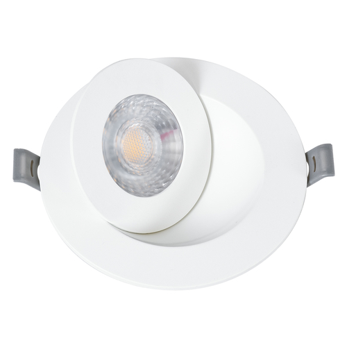 GLOBOSTAR® LEXIS JOINT 60991 Χωνευτό Κινούμενο Downlight Σποτ LED 7W 660lm 45° AC 220-240V Αδιάβροχο IP44 Θερμό Λευκό 2700K - Bridgelux SMD Chip & TÜV SÜD Driver - Λευκό Ματ - Μ12 x Π12 x Υ3.1cm / Q9cm - 5 Χρόνια Εγγύηση