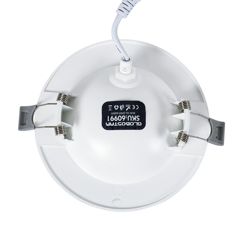 GLOBOSTAR® LEXIS JOINT 60991 Χωνευτό Κινούμενο Downlight Σποτ LED 7W 660lm 45° AC 220-240V Αδιάβροχο IP44 Θερμό Λευκό 2700K - Bridgelux SMD Chip & TÜV SÜD Driver - Λευκό Ματ - Μ12 x Π12 x Υ3.1cm / Q9cm - 5 Χρόνια Εγγύηση