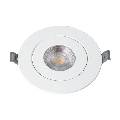 GLOBOSTAR® LEXIS JOINT 60991 Χωνευτό Κινούμενο Downlight Σποτ LED 7W 660lm 45° AC 220-240V Αδιάβροχο IP44 Θερμό Λευκό 2700K - Bridgelux SMD Chip & TÜV SÜD Driver - Λευκό Ματ - Μ12 x Π12 x Υ3.1cm / Q9cm - 5 Χρόνια Εγγύηση