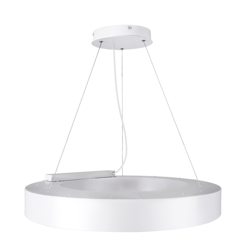 GLOBOSTAR® RA 61195 Μοντέρνο Κρεμαστό Φωτιστικό Οροφής LED 67W 7370lm 120° AC 220-240V IP20 Ρυθμιζόμενο Λευκό CCT με Χειριστήριο από 2700K έως 6000K Dimmable - Lumileds SMD Chip - Λευκό Ματ - Μ60 x Π60 x Υ8cm - 3 Χρόνια Εγγύηση