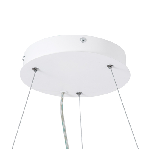 GLOBOSTAR® BURTON 61201 Μοντέρνο Κρεμαστό Φωτιστικό Οροφής LED 67W 7370lm 120° AC 220-240V IP20 Ρυθμιζόμενο Λευκό CCT με Χειριστήριο από 2700K έως 6000K Dimmable - Lumileds SMD Chip - Λευκό Ματ - Μ40 x Π40 x Υ8cm - 3 Χρόνια Εγγύηση