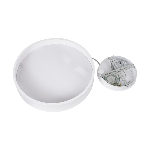 GLOBOSTAR® BURTON 61201 Μοντέρνο Κρεμαστό Φωτιστικό Οροφής LED 67W 7370lm 120° AC 220-240V IP20 Ρυθμιζόμενο Λευκό CCT με Χειριστήριο από 2700K έως 6000K Dimmable - Lumileds SMD Chip - Λευκό Ματ - Μ40 x Π40 x Υ8cm - 3 Χρόνια Εγγύηση